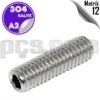 paslanmaz çelik 304 kalite inox a2 metrik 12 setskur