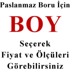 paslanmaz parça boru